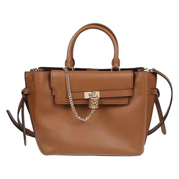 Authentic Michael Kors Hamilton Legacy Large Logo Belted Satchel Lugagge - Picture 1 of 8